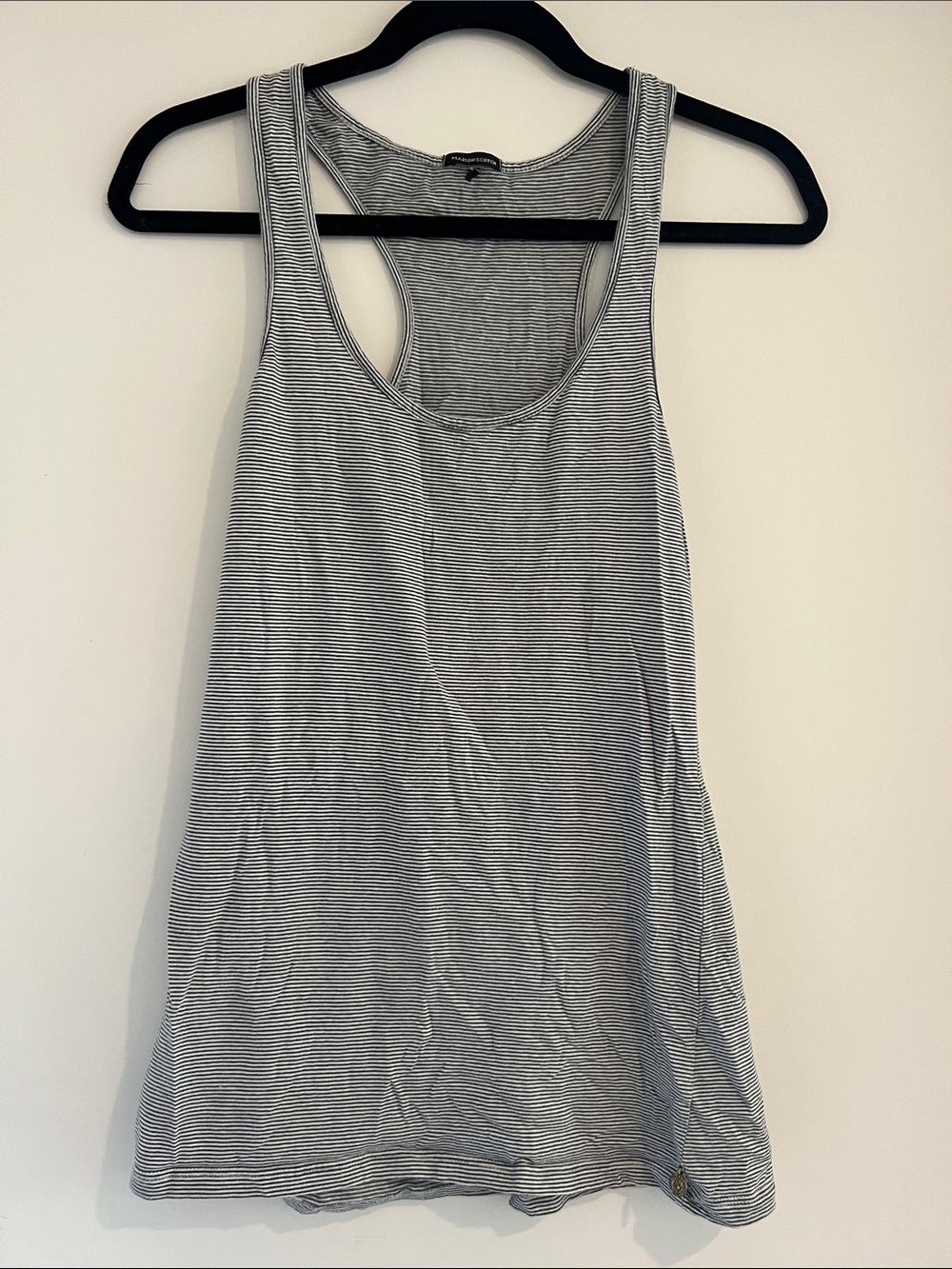 Scotch & Soda Black and White Striped Racerback Tank